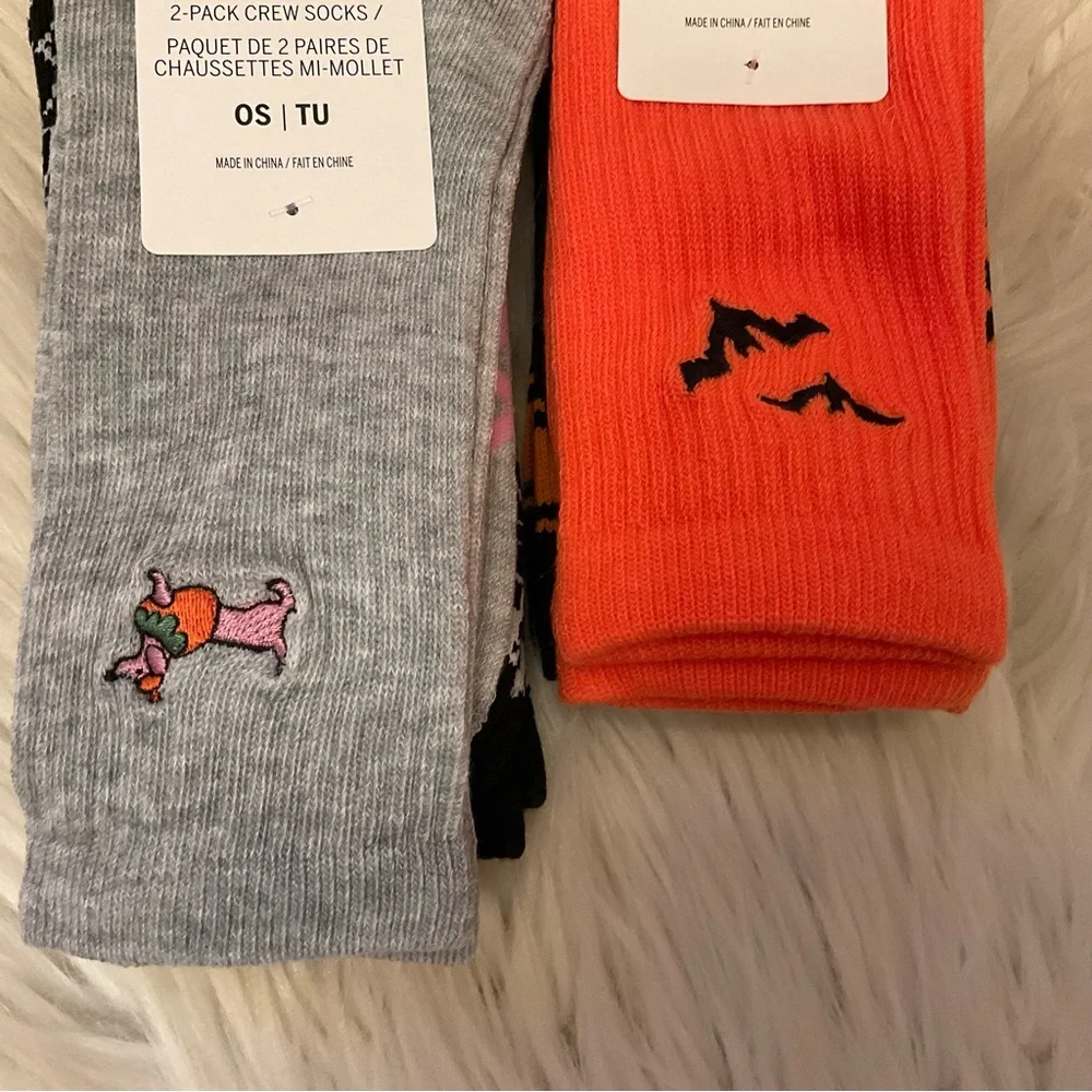 PINK Victoria’s Secret Halloween Crew Socks - NWT - 2 Packages